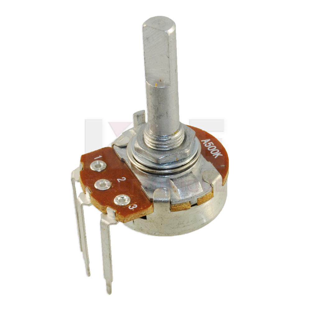 Potentiomètre Standard (24mm) - 500K Ohms, Audio, Terminaux Universels