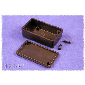 1551HBK - Plastic Miniature Enclosure - Black, 2.36
