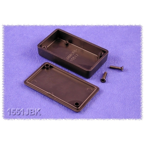 1551JBK - Plastic Miniature Enclosure - Black, 2.36