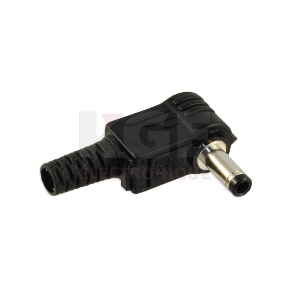 Prise DC Angle Droit 3.16 - 6.3V DC