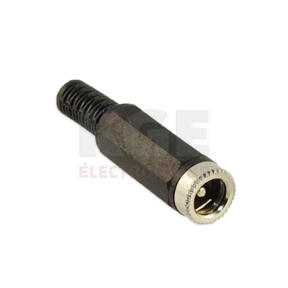 Fiche DC Sur-Fil à Broche Centrale 2.1mm