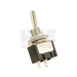 Miniature SPST Toggle Switch ON/-/OFF