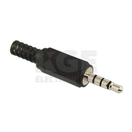 Prise Mâle Sur-Fil Miniature 3.5mm 4 Conducteurs