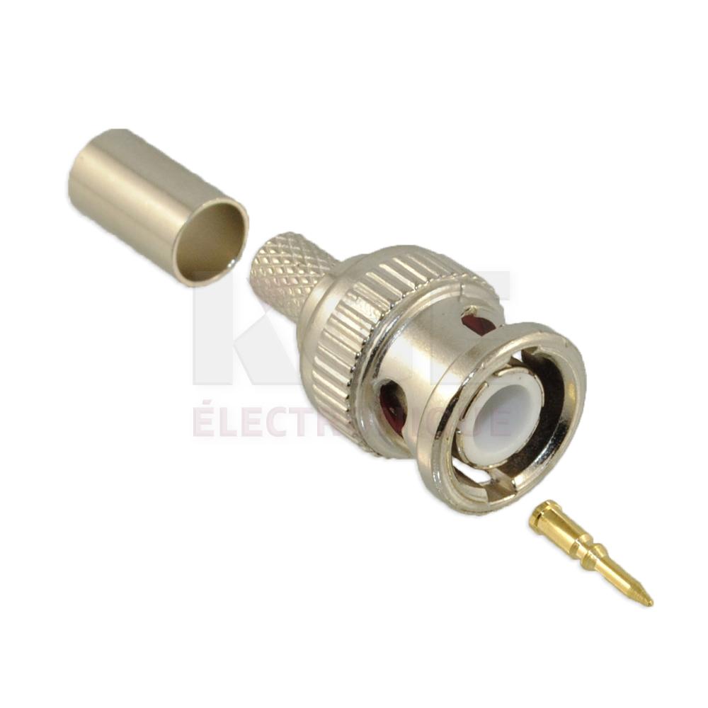 BNC Mâle 3 Pièces - PVC RG62 et RG59/U