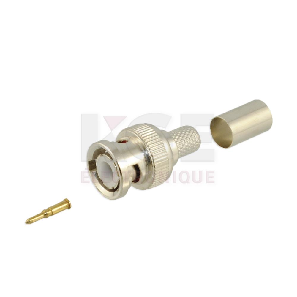 BNC Mâle 3 Pièces - RG6/U