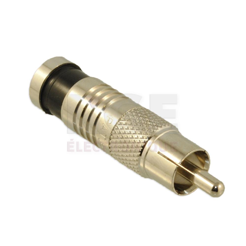 RCA Connector for RG6/U (Black)