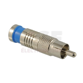 Connecteur RCA pour RG6/U (Bleu)