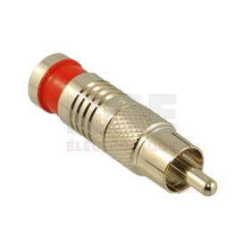 Connecteur RCA pour RG6/U (Rouge)