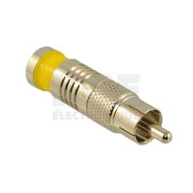 Connecteur RCA pour RG6/U (Jaune)