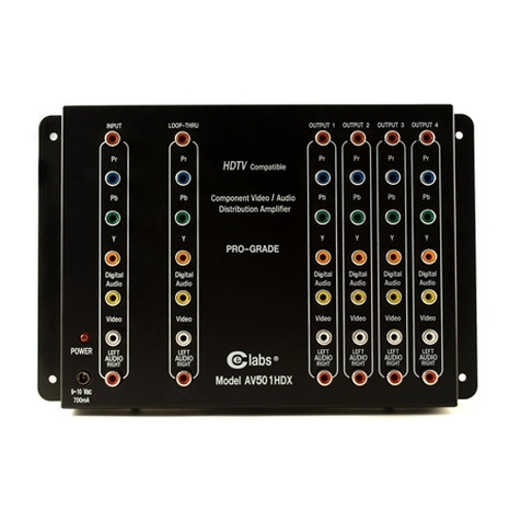 Distributeur Audio/Vidéo Composante 1 Entrée 4 Sorties