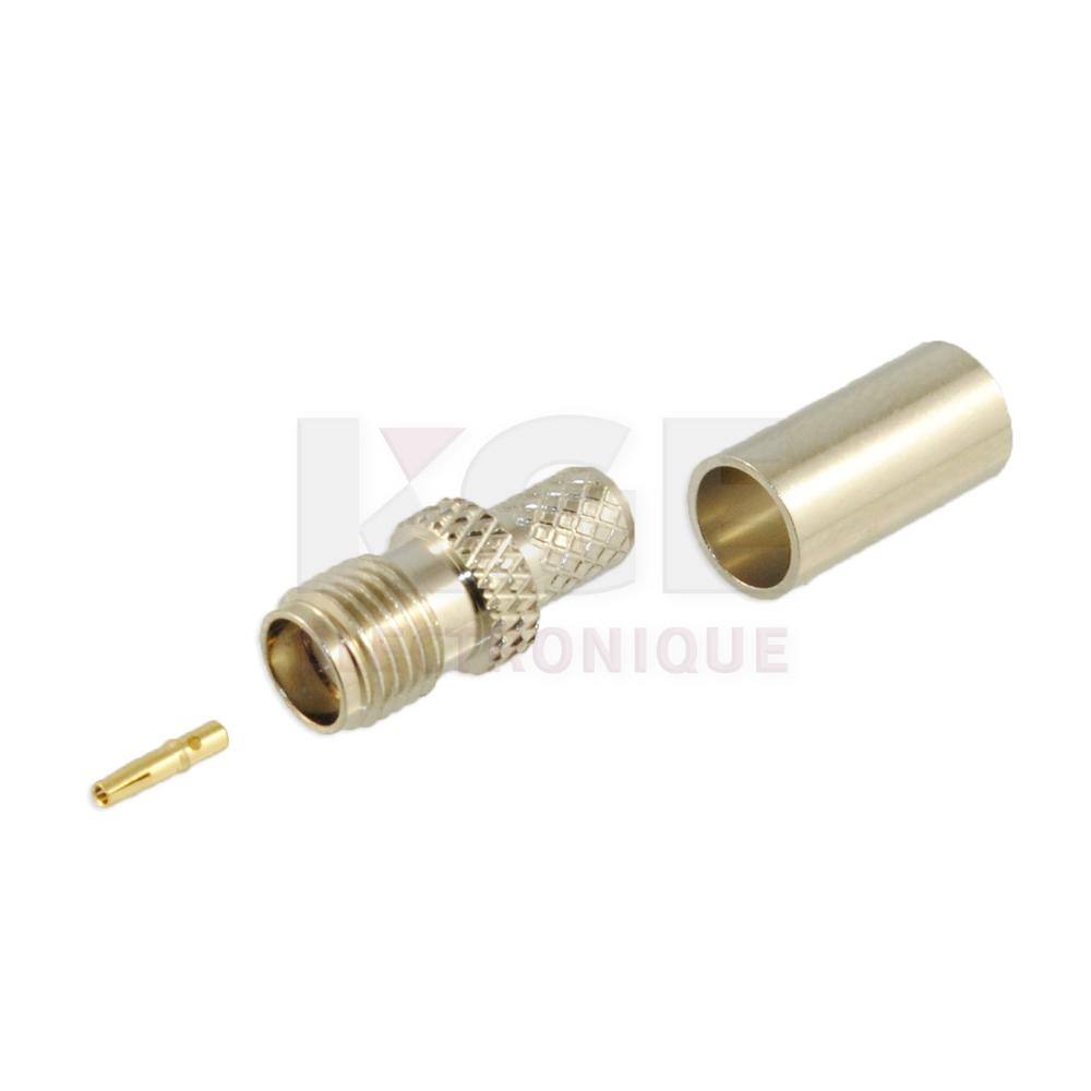 SMA Female Crimp Connector for RG58 - 50 Ohm