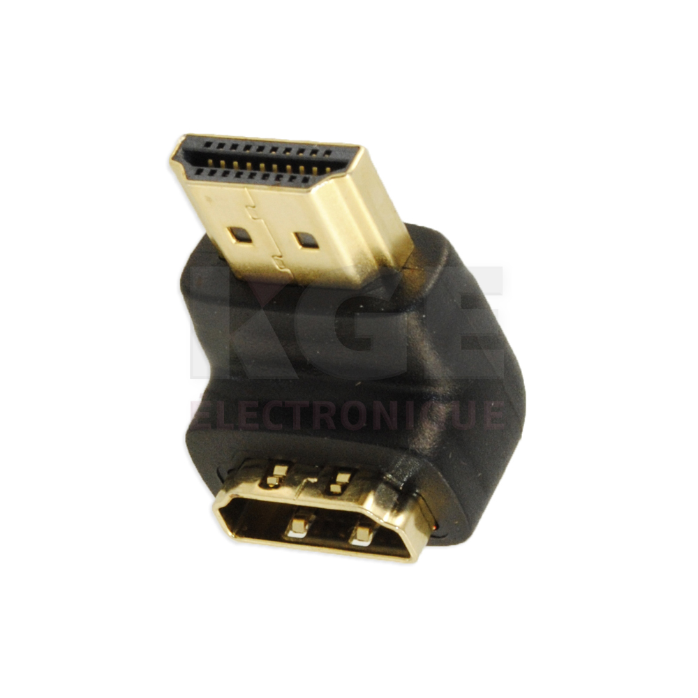Adaptateur HDMI Mâle à Femelle - Angle 90 Degrés