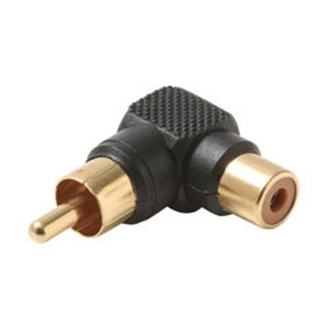 RCA Female to RCA Male 90° Adapter