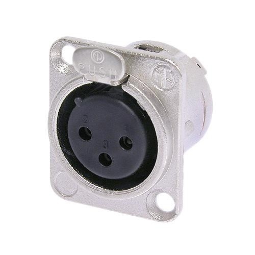 Connecteur XLR Femelle Châssis 3 Contacts (Neutrik NC3FD-L-1)