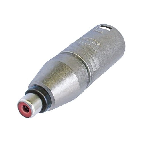 3 Pole XLR Male to RCA / Phono Socket Adapter (Neutrik NA2MPMF)