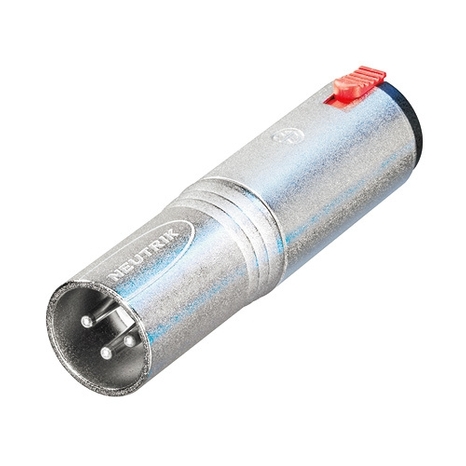3 Pole XLR Male to Stereo 1/4 Locking Jack Adapter (Neutrik NA3MJ)