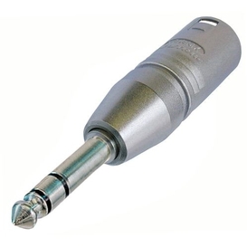 3 Pole XLR Male to Stereo 1/4 Plug Adapter (Neutrik NA3MP)