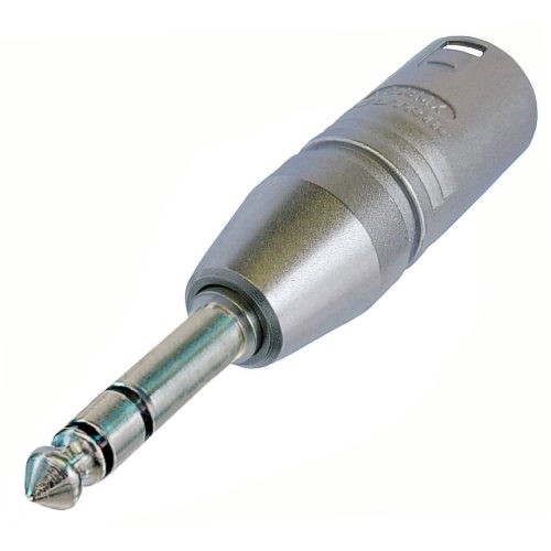 3 Pole XLR Male to Stereo 1/4 Plug Adapter (Neutrik NA3MP)