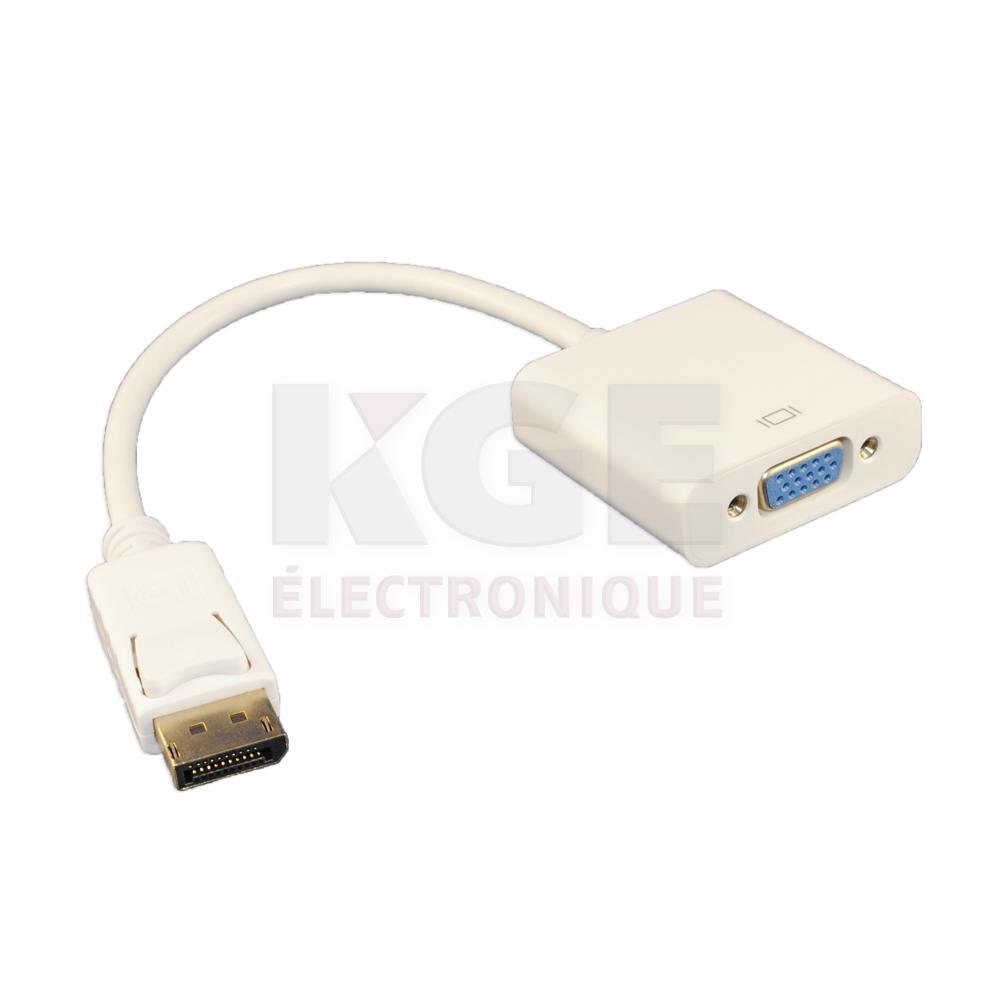 Adaptateur Displayport Male à VGA Femelle