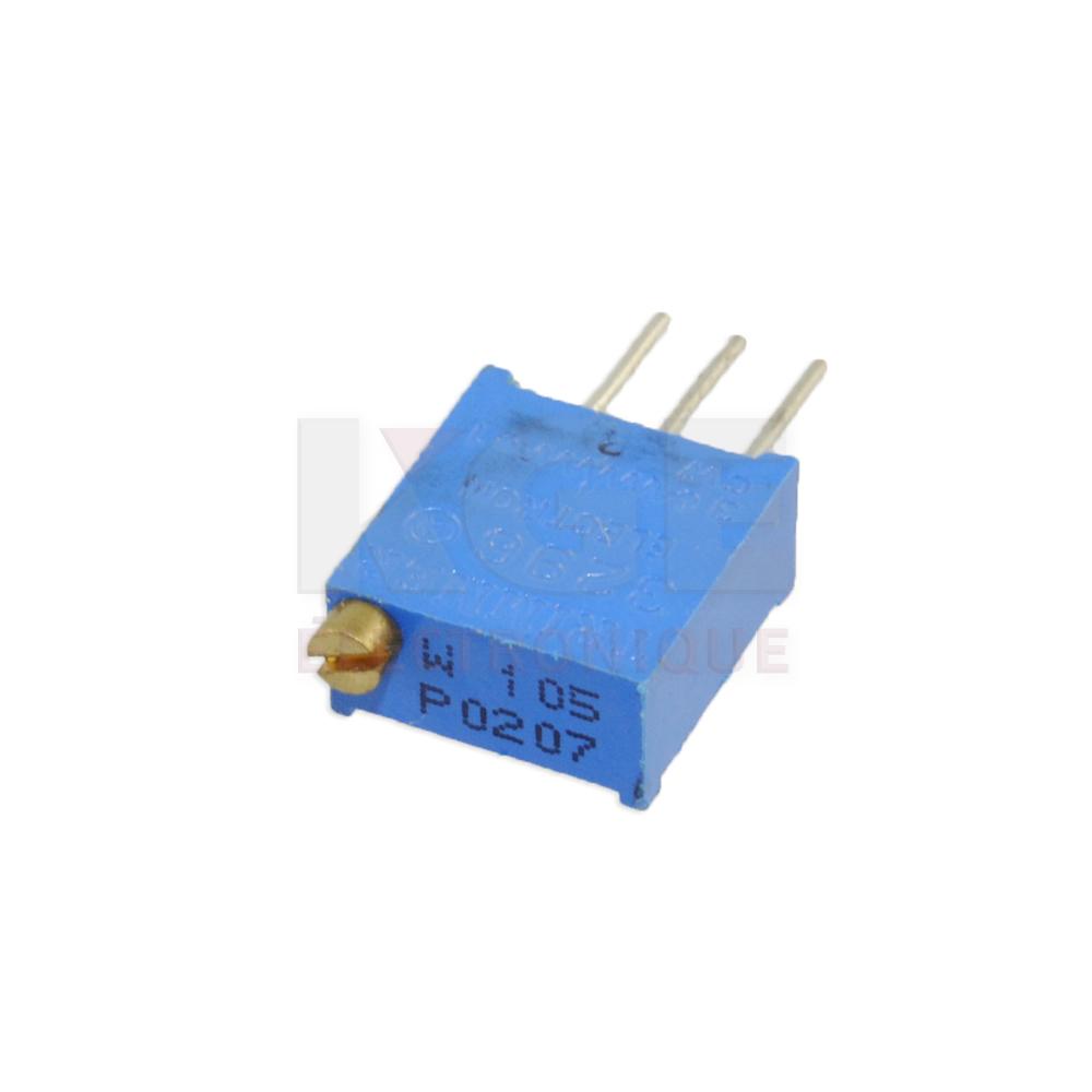 Trimpot Vertical 20 Tours 1Meg Ohm