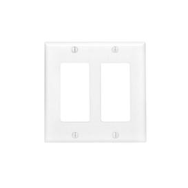 Recouvrement de Plaque Murale 2 Trous - Blanc