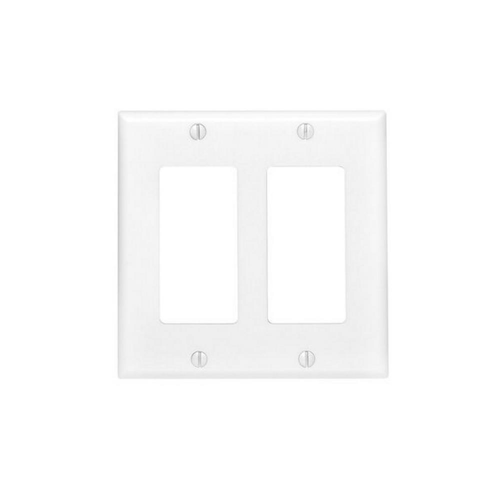 Recouvrement de Plaque Murale 2 Trous - Blanc