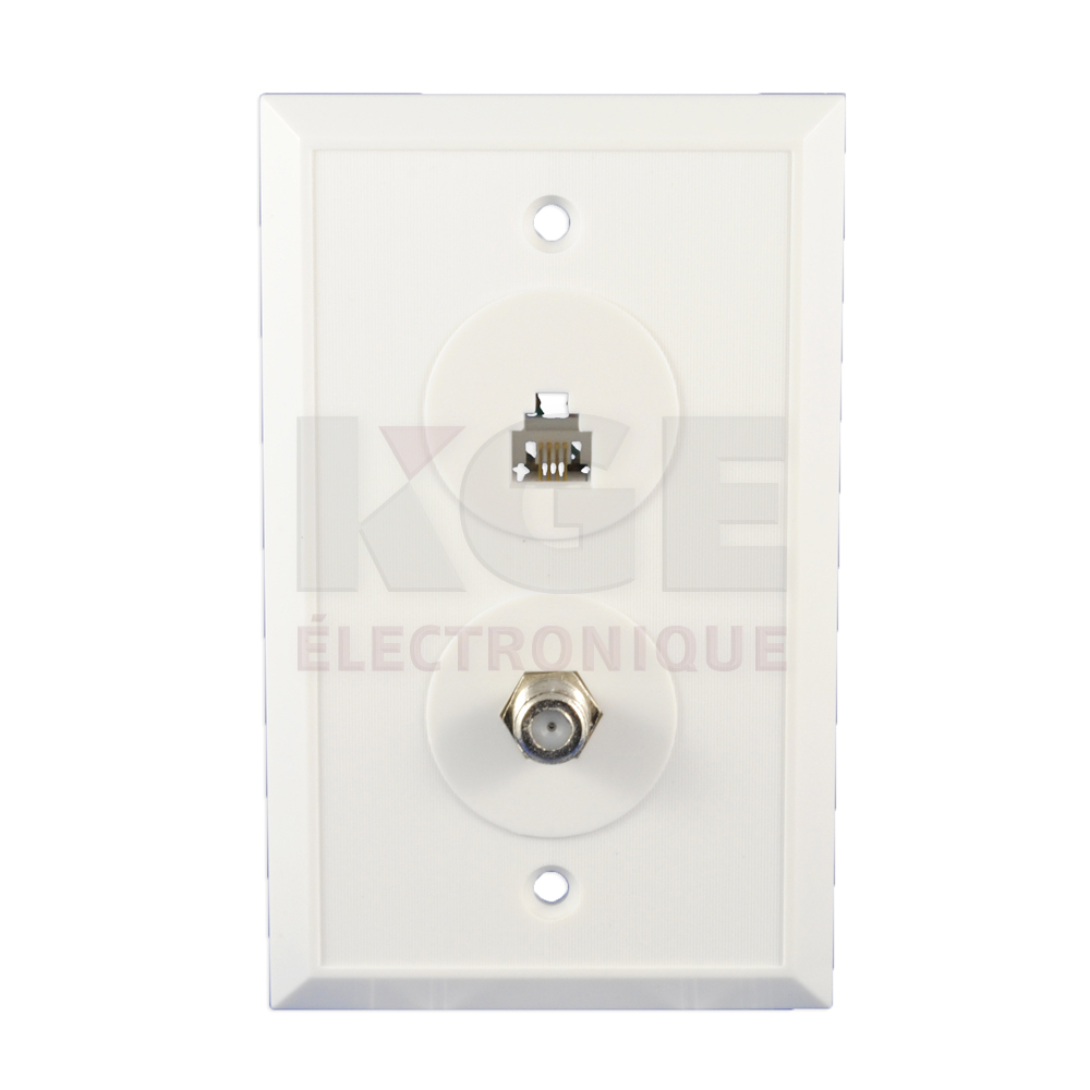 Plaque Murale Modulaire 6P4C avec Fiche Femelle pour Câble