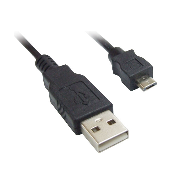 BlueDiamond USB 2.0 Cable A-MicroB MM - Black, 6'