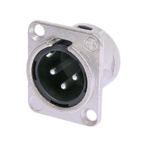 3 Contact Chassis Male XLR Connector (Neutrik NC3MD-L-1)