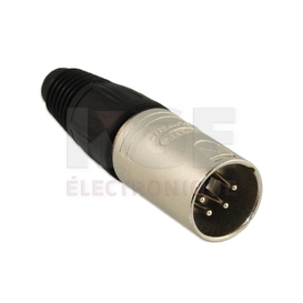 Connecteur XLR Mâle 4 Contacts (Neutrik NC4MX)