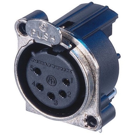 5 Contact Chassis Female XLR Connector (Neutrik NC5FBV)