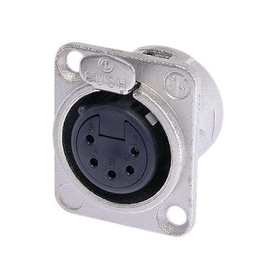 5 Contact Chassis Female XLR Connector (Neutrik NC5FD-L-1)