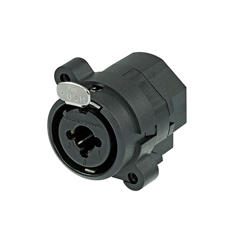 Vertical 3 Contact Female XLR Connector with 1/4