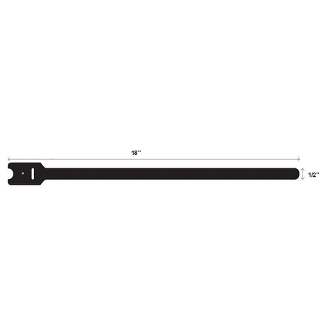 Rip-Tie Lite Roll of 10 Black 1/2