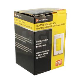 Plaques Murales Décora en Plastique Flexible 1 Port Paquet de 10