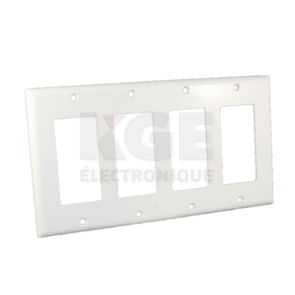 4 Gang Flexible Plastic Decora Wall Plate