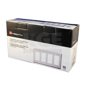 10-Pack 4 Gang Flexible Plastic Decora Wall Plates