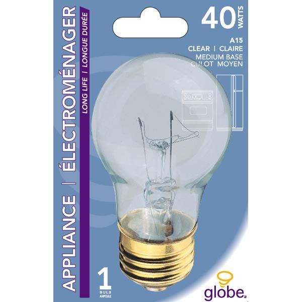 Clear A15 40W Appliance Bulb