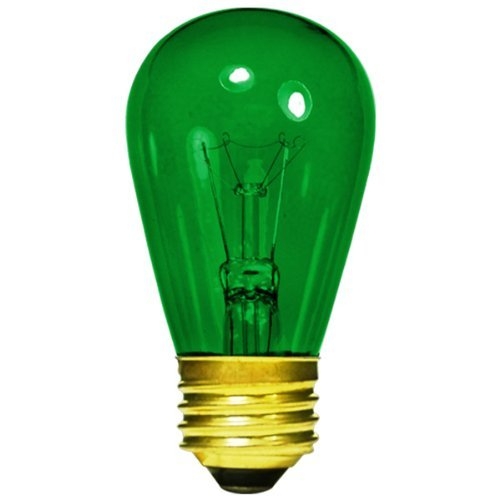 Transparent Green S14 11W Sign Bulb