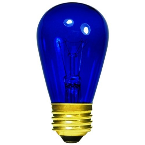 Transparent Blue S14 11W Sign Bulb