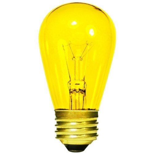 Transparent Yellow S14 11W Sign Bulb