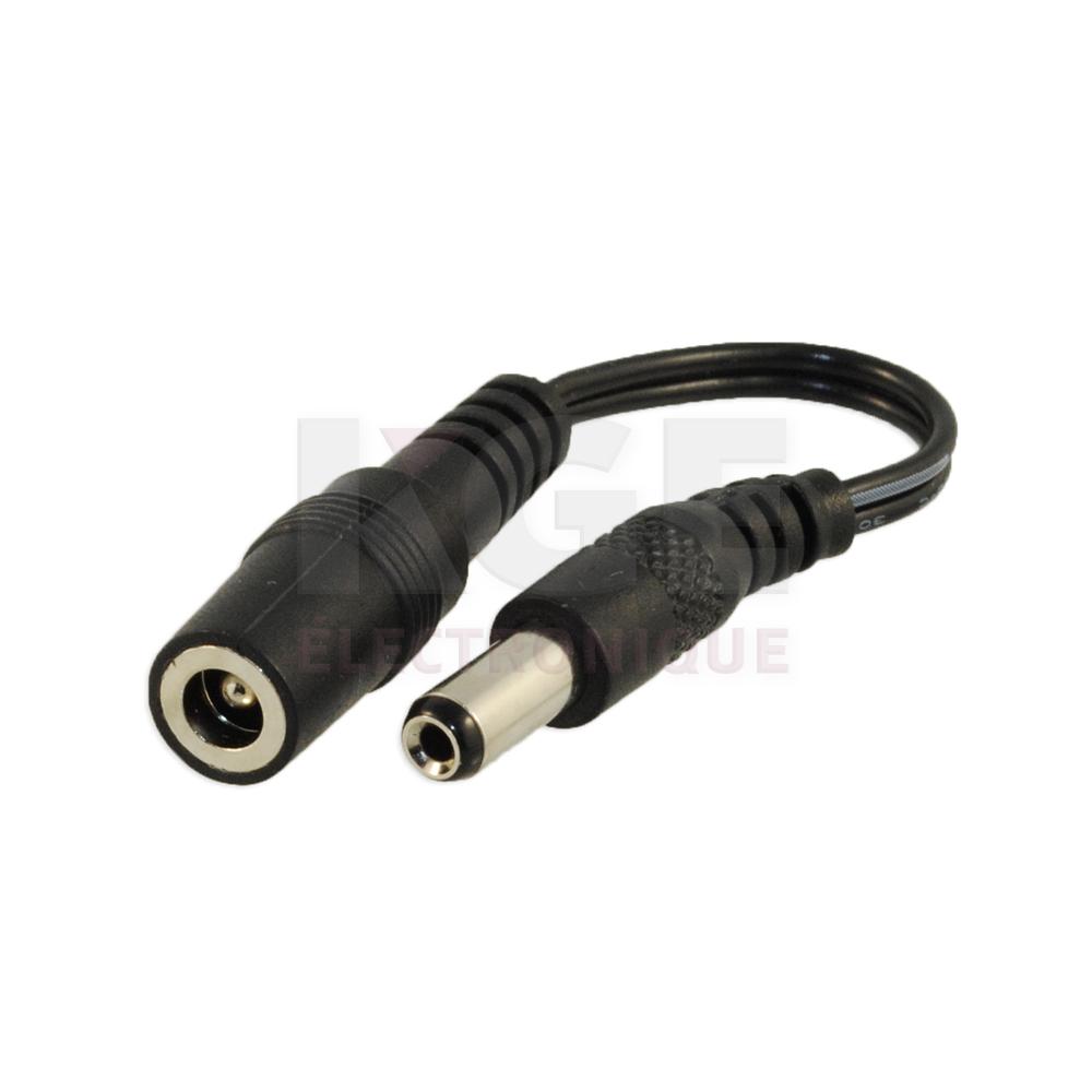 2.5 x 5.0mm Jack - 2.1 x 5.5mm Plug