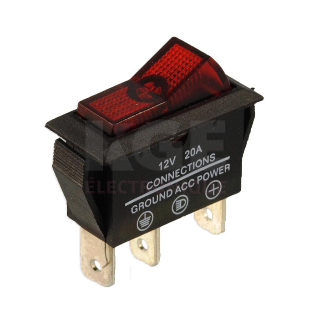 FURLOU 5 pièces KCD1-101 Mini Interrupteur à Bascule T85 2 Broches SPST  Petit Appareil on Off Interrupteur à Bascule 12V 20A 120V 10A par Fil Noir  Interrupteurs : : Auto et Moto