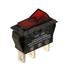 Red SIngle-Pole Illuminated Rocker Switch with LED 12V 20A