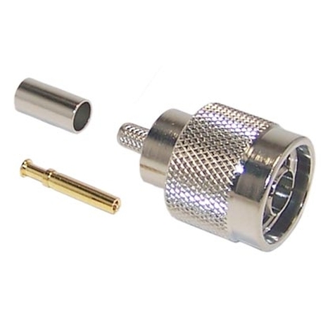 N-Type Reverse Polarity Male Crimp Connector for RG58 (LMR-195) - 50 Ohm