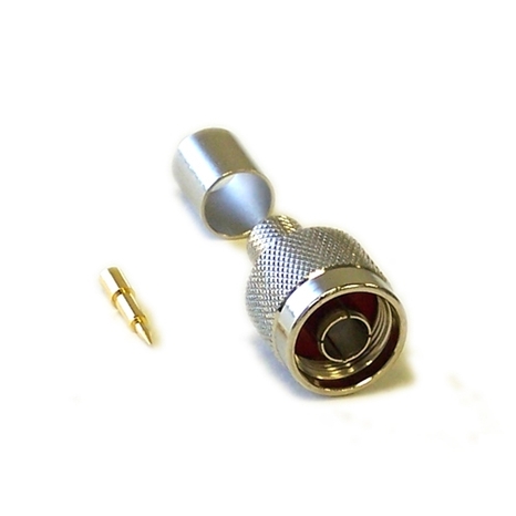 Connecteur à Sertir Type N Mâle pour RG8 - 50 Ohms