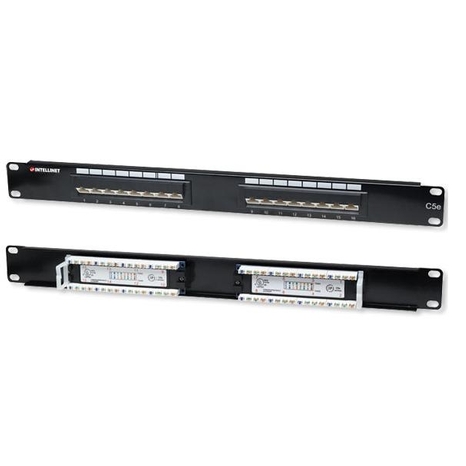 Panneau de Raccordement Incliné Cat5e 16 Ports - 1U