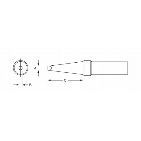 Weller PTAA7 - Pointe Plate de Série PT .062
