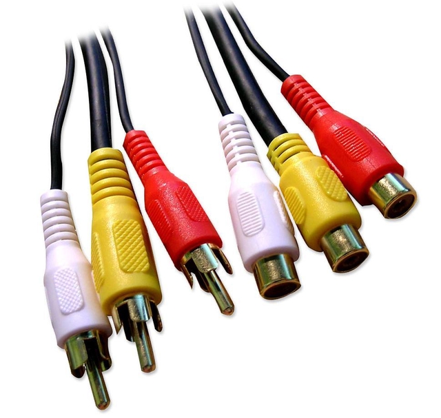 Composite Audio / Video Cable M/F - 10ft
