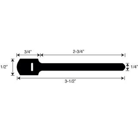 Rip-Tie Mini 7-Pack Black 1/4
